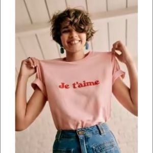 Sezane ‘I Love Sunday’ T-Shirt Sz. S